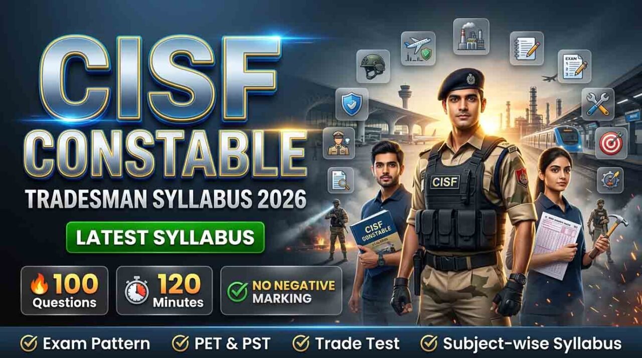 CISF Constable Tradesman Syllabus 2026