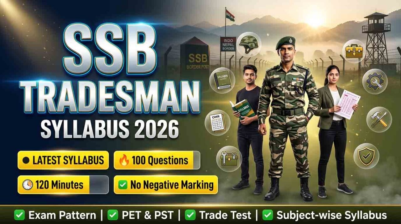 SSB Tradesman Syllabus 2026