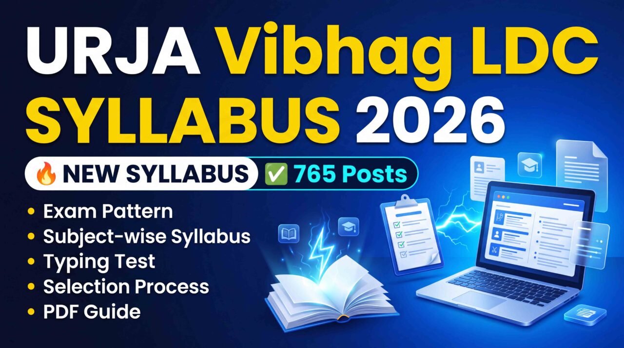 URJA Vibhag LDC Syllabus 2026